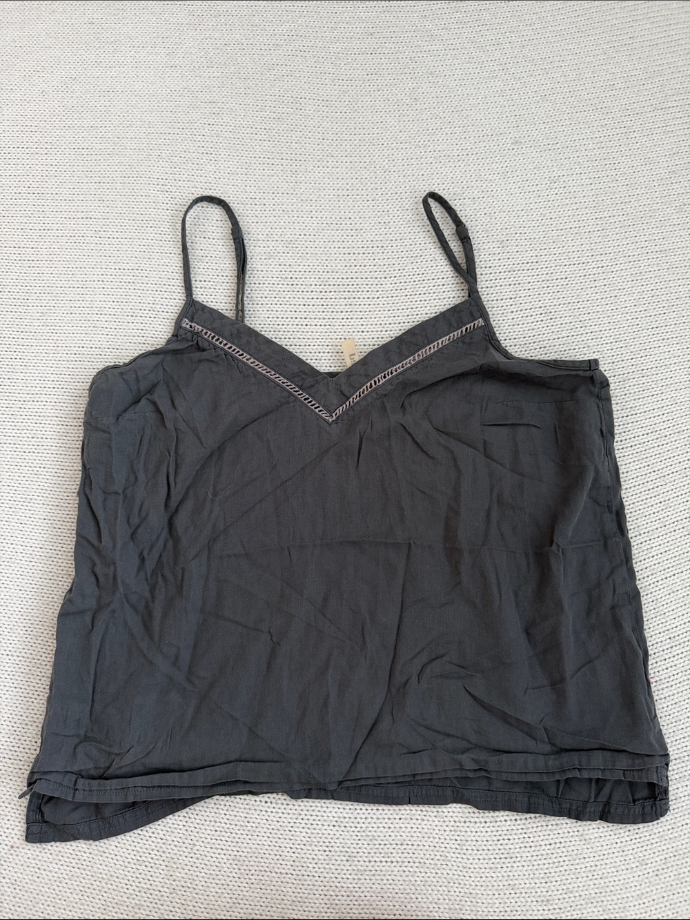 Pact 100% Organic Cotton Cami Tank Gray Size Small